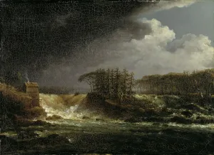 Nineteenth Century Nature Scenes Prints: A Waterfall