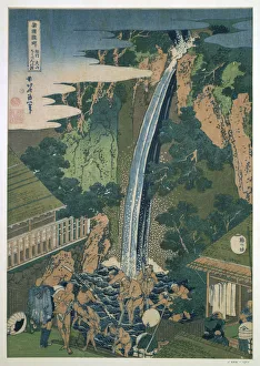 Waterfall of Roben, Oyama, Japan, 1827. Artist: Hokusai Waterfall of Roben, Oyama, Japan, 1827. Artist: Hokusai