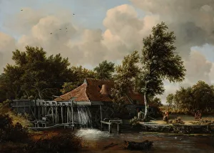 A Watermill, ca 1665. Artist: Hobbema, Meindert (1638-1709) A Watermill, ca 1665. Artist: Hobbema, Meindert (1638-1709)