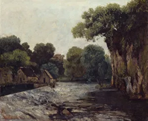 The Weir at the Mill, 1866. Artist: Courbet, Gustave (1819-1877) The Weir at the Mill, 1866. Artist: Courbet, Gustave (1819-1877)