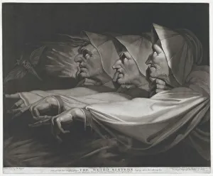 The Weird Sisters Print, MacBeth Act 1 Scene 3 (1785)