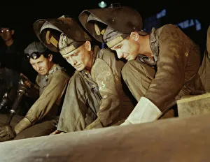 Industrial Print: Welders at Combustion Engineering Co., 1942