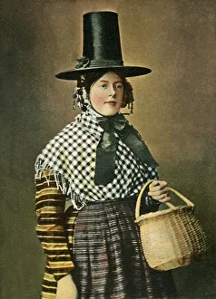Images Dated 2019 September: A Welsh Woman in Traditional Costume, c1904 Print