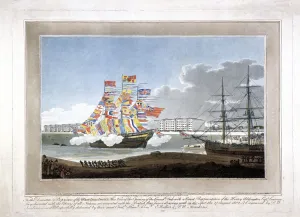 West India Docks, Poplar, London, 1802. Artist: Peltro William Tomkins West India Docks, Poplar, London, 1802. Artist: Peltro William Tomkins