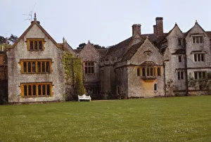 Medieval Architecture England Prints: Westside of Athelhampton Medieval Manor, Dorset, England, 20th century. Artist: CM Dixon