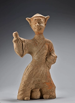 Heritage Art From China Prints: Whirling dancer over drum, about 100 CE. Creator: Unknown