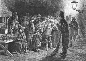 Victorian Era Social Class Prints: Whitechapel Refreshments, 1872. Creator: Gustave Doré