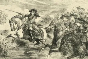 William III. At the Battle of the Boyne, (1690), 1890. Creator: Unknown William III. At the Battle of the Boyne, (1690), 1890. Creator: Unknown