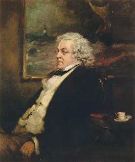 Sir John Gilbert Artwork Prints: William Makepeace Thackeray 1811-1863, c1850, (1942). Creator: Sir John Gilbert