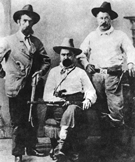 William A Pinkerton, flanked by two express agents, c1870s-1880s (1954) William A Pinkerton, flanked by two express agents, c1870s-1880s (1954)