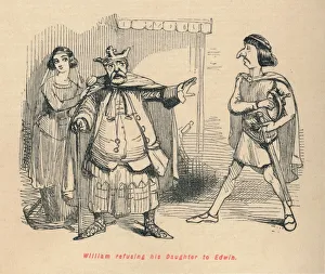 John Leech Engraving Prints: William refusing his Daughter to Edwin, c1860, (c1860). Artist: John Leech