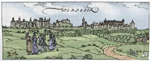 Colourised Black And White Print Prints: Windsor Castle, (1902)