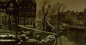 Low Countries Oil Painting Prints: Winter in Amsterdam, c.1900-c.1901. Creator: George Hendrik Breitner