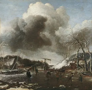 Heritage Art Netherlands Europe Prints: Winter Landscape, unknown date. Creator: Jan van de Cappelle