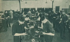 Black And White WW2 Images Prints: Wirless Operator Mechanics Workshop, 1940
