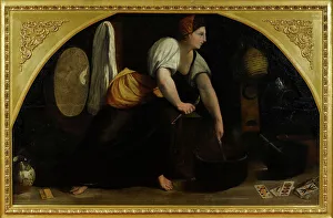 The Witch, 16th cen. Print from Palazzo del Te Collection