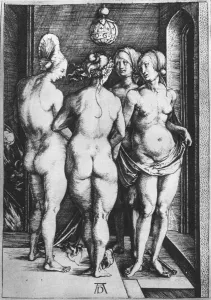 The Four Witches, 1497, (1936). Artist: Albrecht Durer The Four Witches, 1497, (1936). Artist: Albrecht Durer