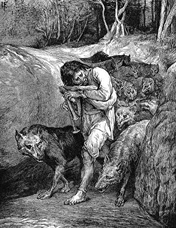 The Wolf-Charmer, 1881. Artist: John Le Farge The Wolf-Charmer, 1881. Artist: John Le Farge