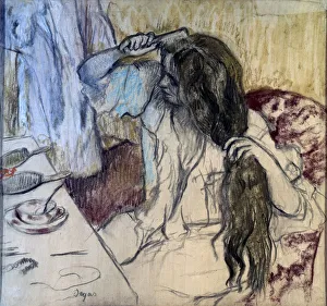 Woman at her Toilette, 1889. Artist: Edgar Degas Woman at her Toilette, 1889. Artist: Edgar Degas