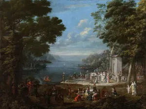 Womens Festival on the Bosphorus, 1737. Artist: Vanmour (Van Mour), Jean-Baptiste (1671-1737) Womens Festival on the Bosphorus, 1737. Artist: Vanmour (Van Mour), Jean-Baptiste (1671-1737)