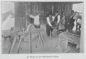 At Work in the Blacksmith Shop Print, 1903