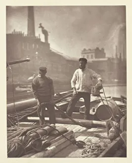 Workers on the Silent Highway, 1881 Woodburytype Print