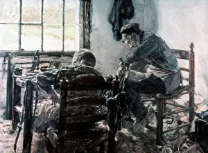 Workshop of the Shoe Maker, 1881. Artist: Max Lieberman Workshop of the Shoe Maker, 1881. Artist: Max Lieberman