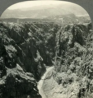 The Royal Gorge Bridge Print c1930s