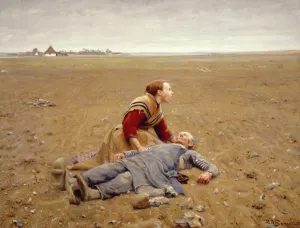 Worn Out or The Martyr, 1889. Creator: Brendekilde, Hans Andersen (1857-1942) Worn Out or The Martyr, 1889. Creator: Brendekilde, Hans Andersen (1857-1942)