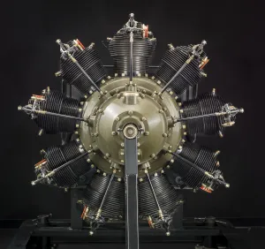 National Air And Space Museum Exhibits Prints: Wright Cyclone P-1, Radial 9 Engine, ca. 1925. Creator: Wright Aeronautical
