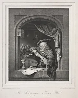 The Writing-Master, 1836 Print