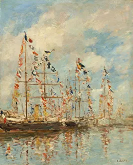 Yacht Basin at Trouville-Deauville, probably 1895/1896. Creator: Eugene Louis Boudin Yacht Basin at Trouville-Deauville, probably 1895/1896. Creator: Eugene Louis Boudin