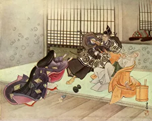 Yendo draws his sword..., 1919. Creator: Unknown Yendo draws his sword..., 1919. Creator: Unknown