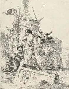 Young Shepherdess Print, 1743-50