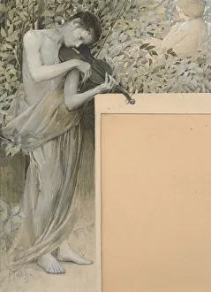 Fine Art Music Images Prints: Young violin player