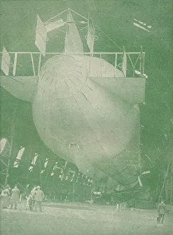 German Airship Prints: A Zeppelin at home, c1917 (1919)