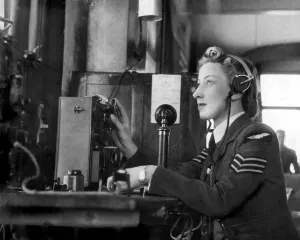 Home Front Britain Prints: A radio operator at work