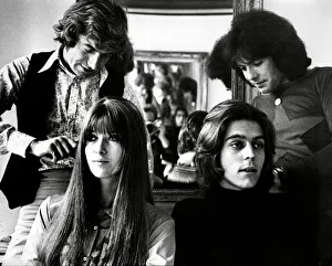 Cathy McGowan getting her hair cut Cathy McGowan getting her hair cut