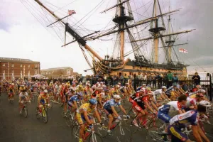 Tour De France Prints: Tour de France Print with HMS Victory Background