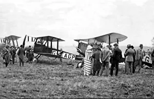 The first Kings Cup race at Croydon - aircraft lined up in 1922 The first Kings Cup race at Croydon - aircraft lined up in 1922