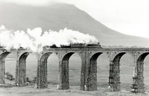 Mallard steaming over Ribblehead Viaduct Mallard steaming over Ribblehead Viaduct