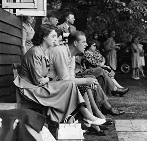 Princess Elizabeth and the Prince Philip watching a cricket match at Windsor 1948 Princess Elizabeth and the Prince Philip watching a cricket match at Windsor 1948