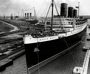 The Queen Mary ocean liner at Southampton The Queen Mary ocean liner at Southampton