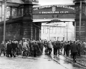 Prints of Fairfield Shipyard, Govan, Glasgow, Scotland. . REXSCANPIX Industrial Prints: Workers at Fairfield Shipyard Print, 1965
