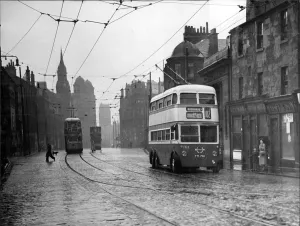 Trolley Bus in Castle Street, Glasgow 1949 Trolley Bus in Castle Street, Glasgow 1949