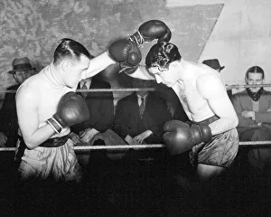 Welterweight boxer Jack Lord sparring with Jack McAvoy Welterweight boxer Jack Lord sparring with Jack McAvoy