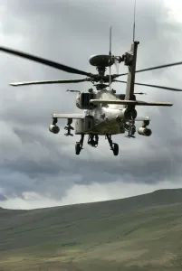 Images Dated 2009 April: Apache Helicopter Print - Army Air Corps Training at Otterburn Ranges