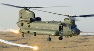 Chinook Releases Flares over Afghanistan Chinook Releases Flares over Afghanistan