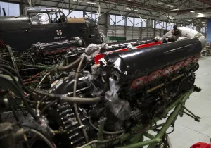 A closer view of one of four mighty Merlin engines fitted to Thumper, the Avr A closer view of one of four mighty Merlin engines fitted to Thumper, the Avr