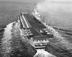 Images Dated 2018: Print of Crown Copyright HMS Ark Royal in 1955